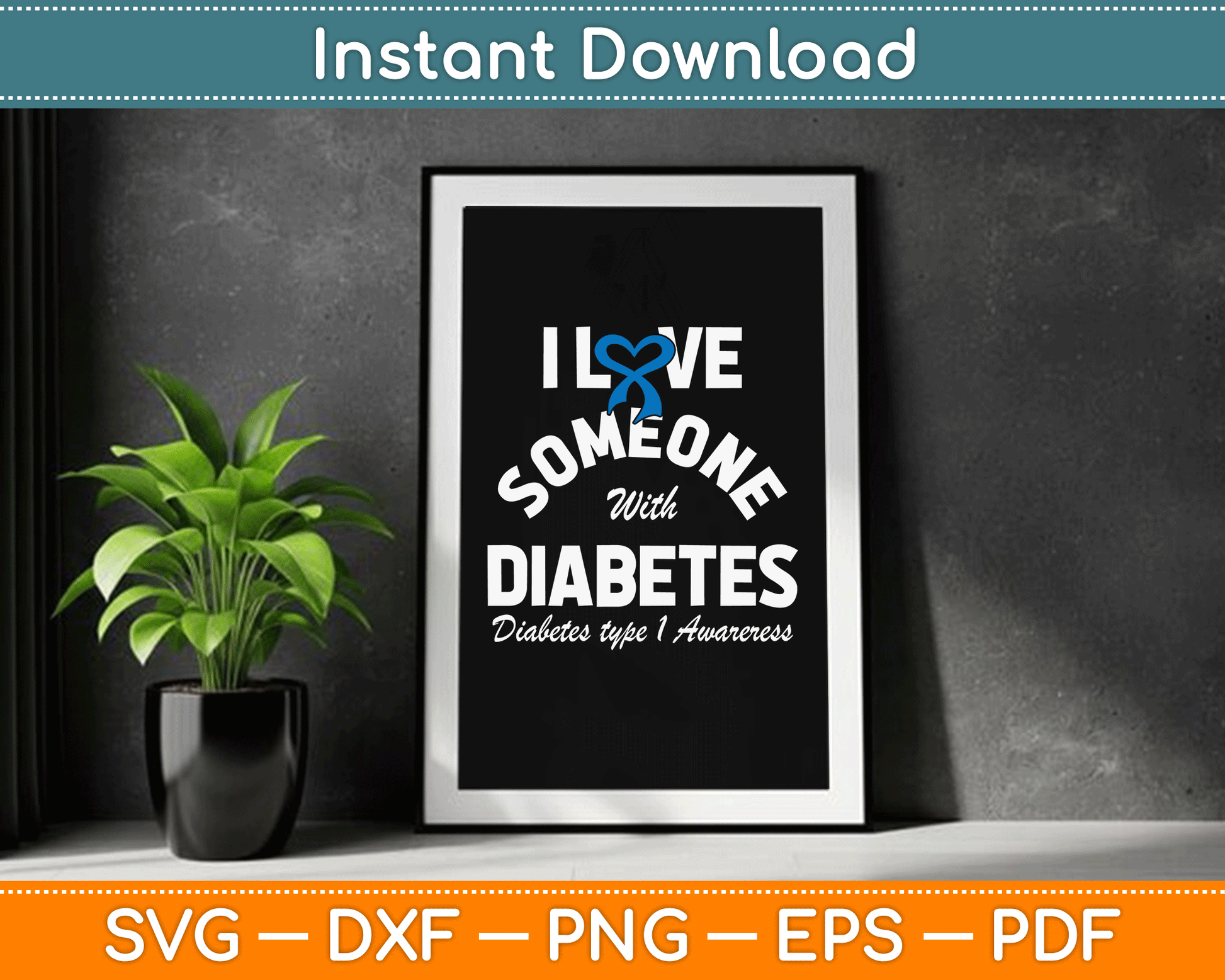 I Love Someone With Type 1 Diabetes SVG Digital Cutting File
