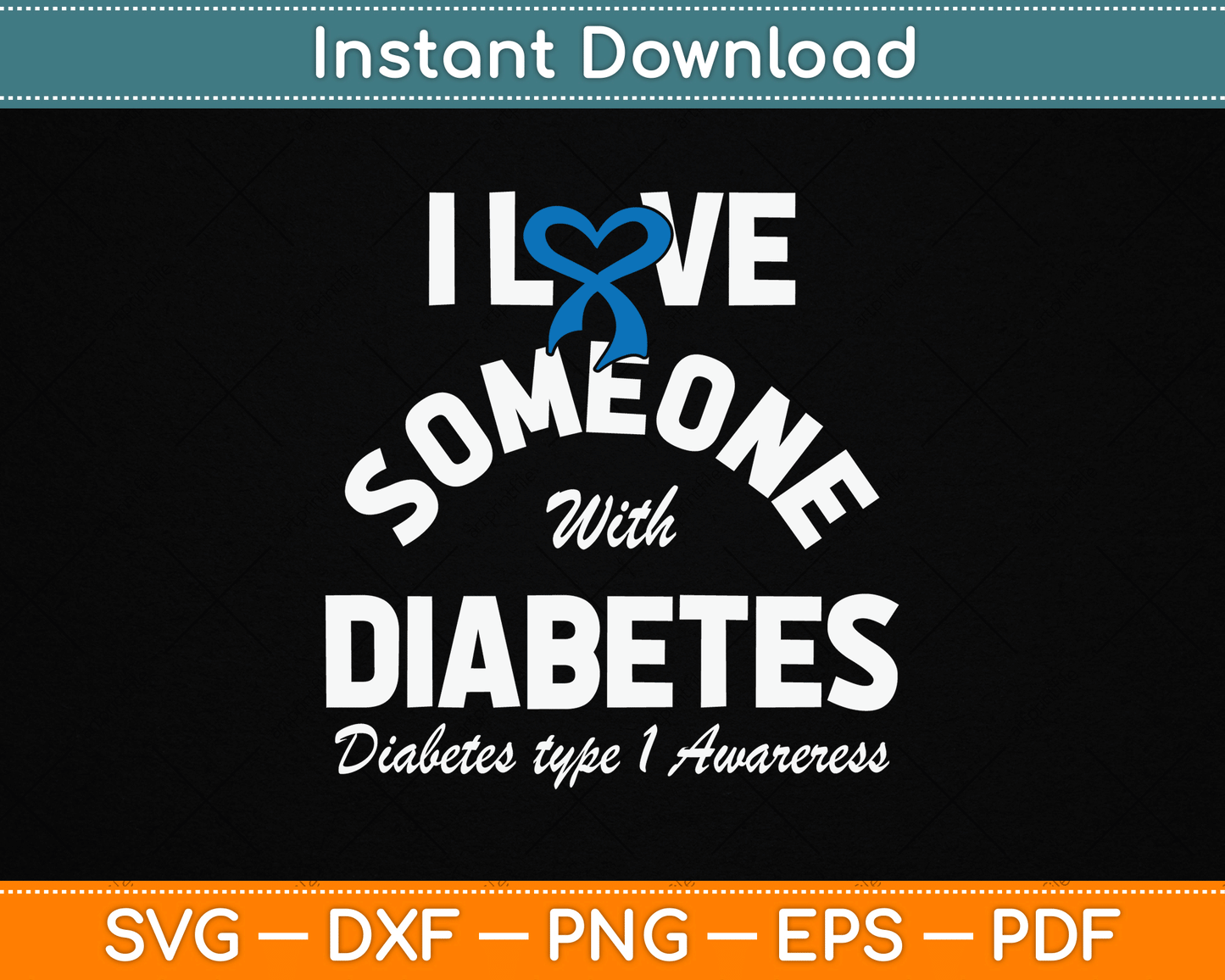 I Love Someone With Type 1 Diabetes SVG Digital Cutting File