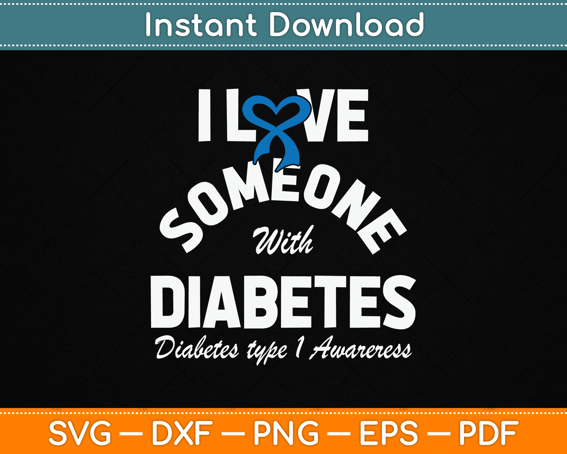 I Love Someone With Type 1 Diabetes SVG Digital Cutting File