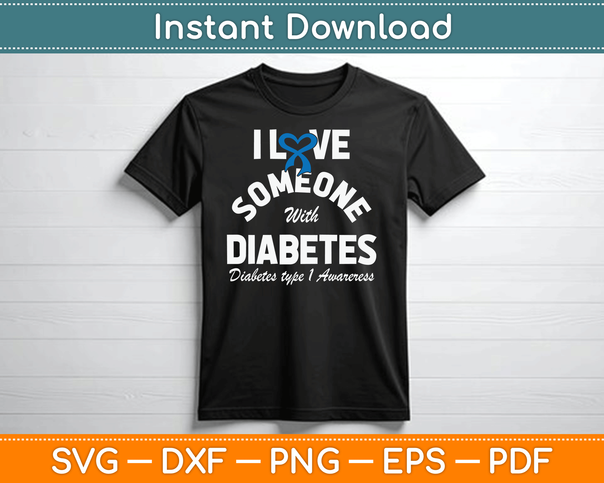 I Love Someone With Type 1 Diabetes SVG Digital Cutting File