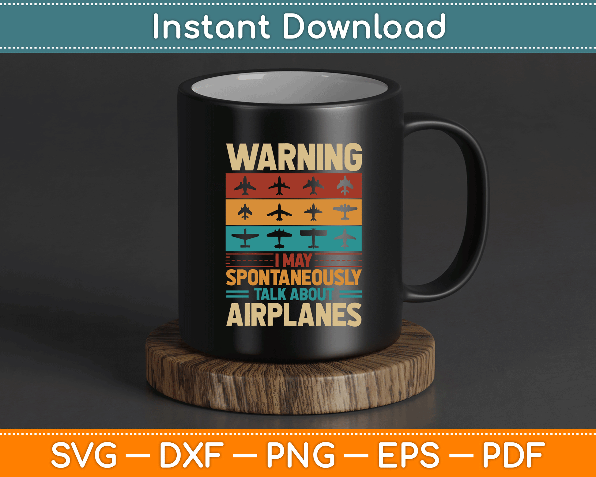 I May Talk About Airplanes Vintage Pilot & Aviation Airplane SVG Digital Cutting File