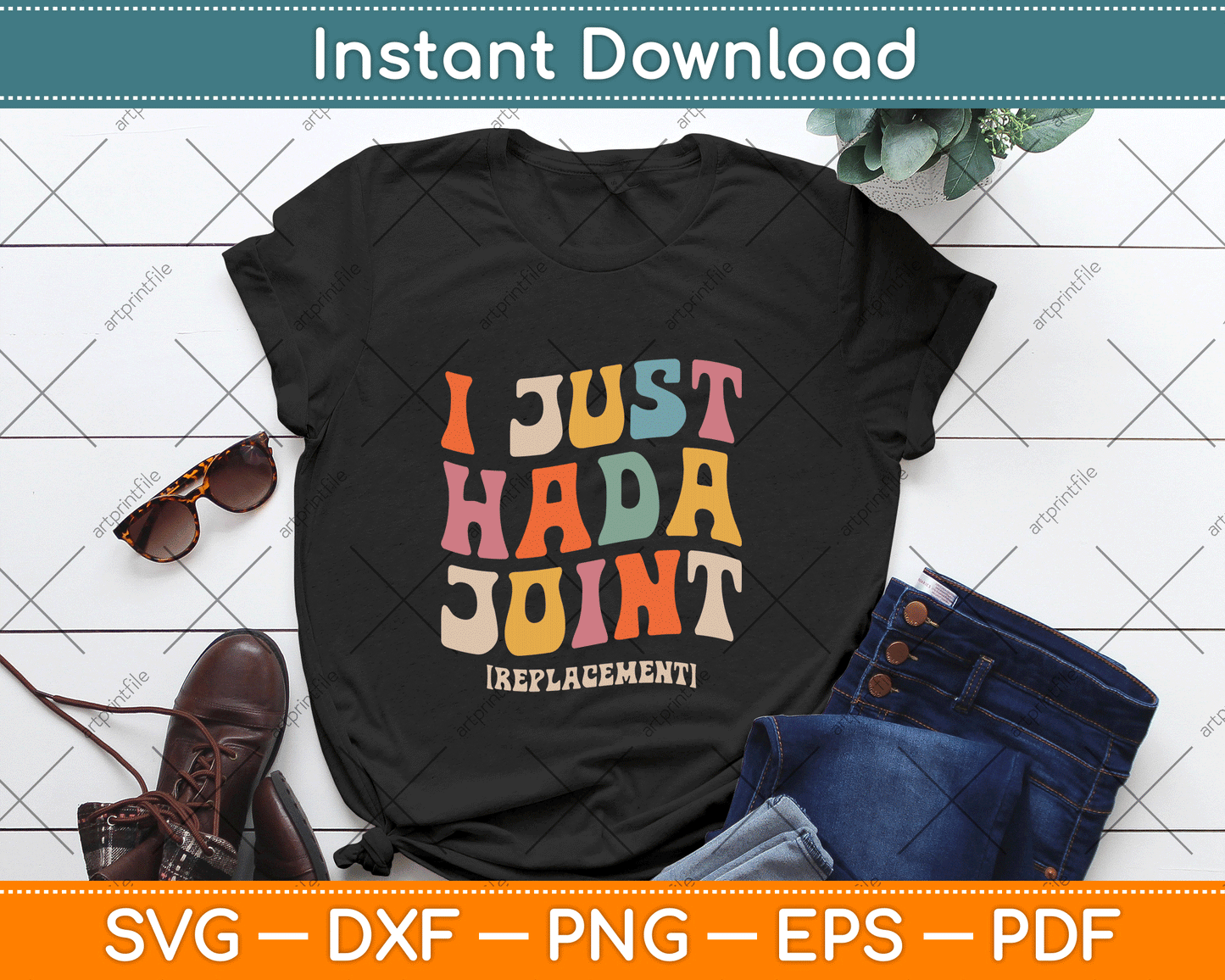 Funny joint replacement SVG cutting file for post-surgery recovery shirts and gifts