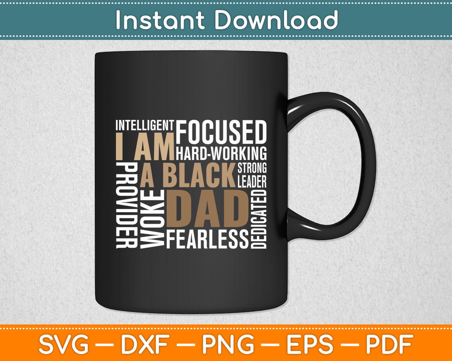 I Am Black Dad Black Father Black King Father's Day Svg Digital Cutting File
