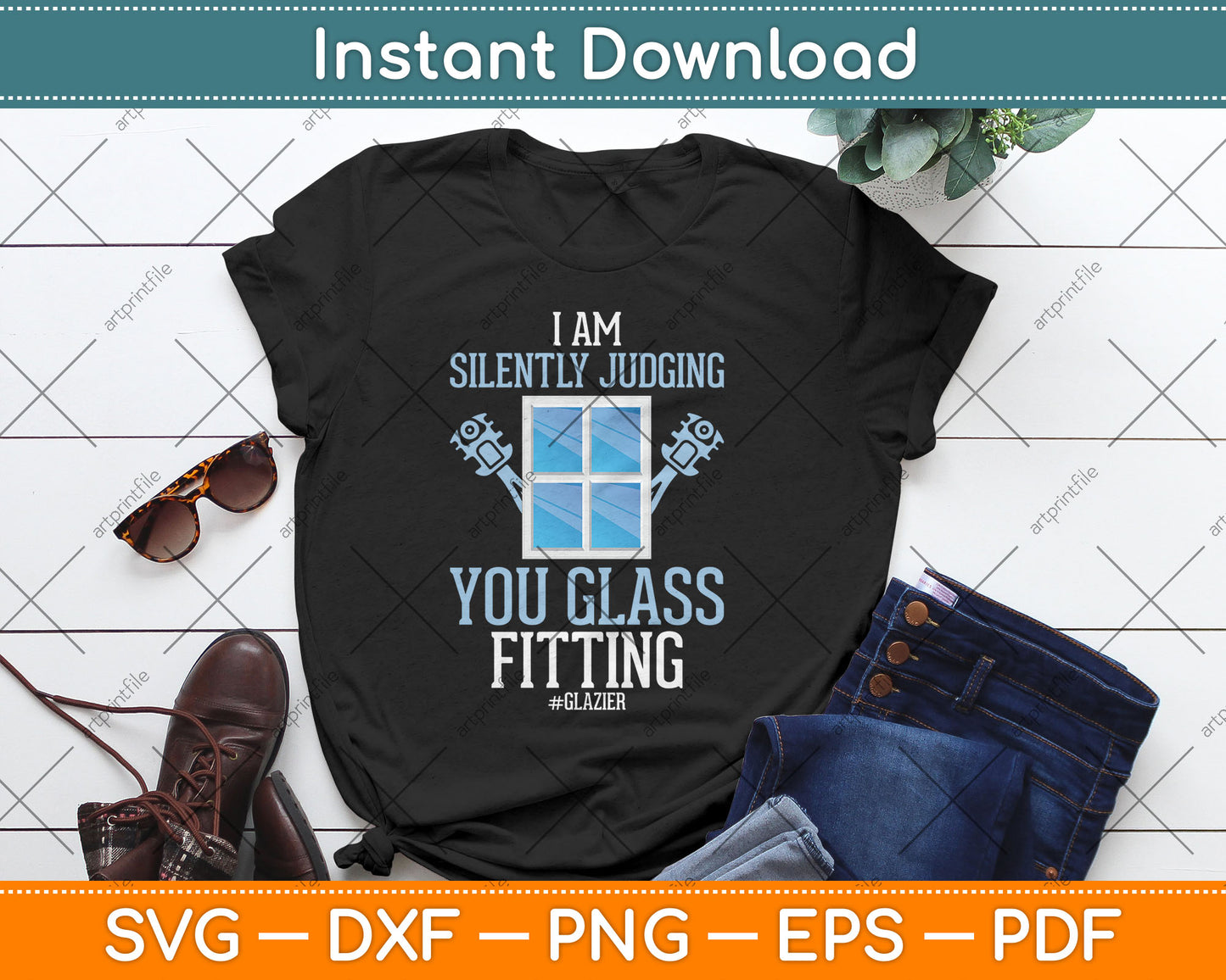 I Am Silently Judging You Glass Fitting Funny Glazier Svg Digital Cutting File