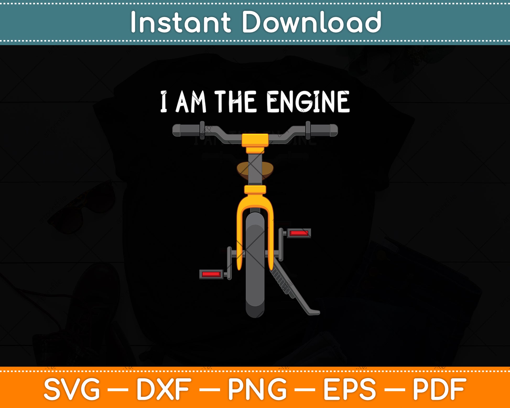 I Am The Engine Funny Bicycle Svg Digital Cutting File