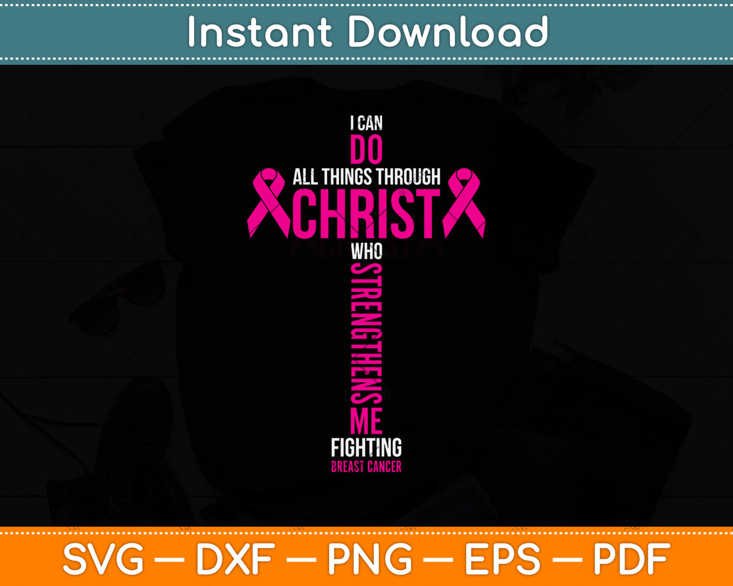 I Can Do All Things Through Christ Who Strengthens Me Fighting Svg Digital Cutting File