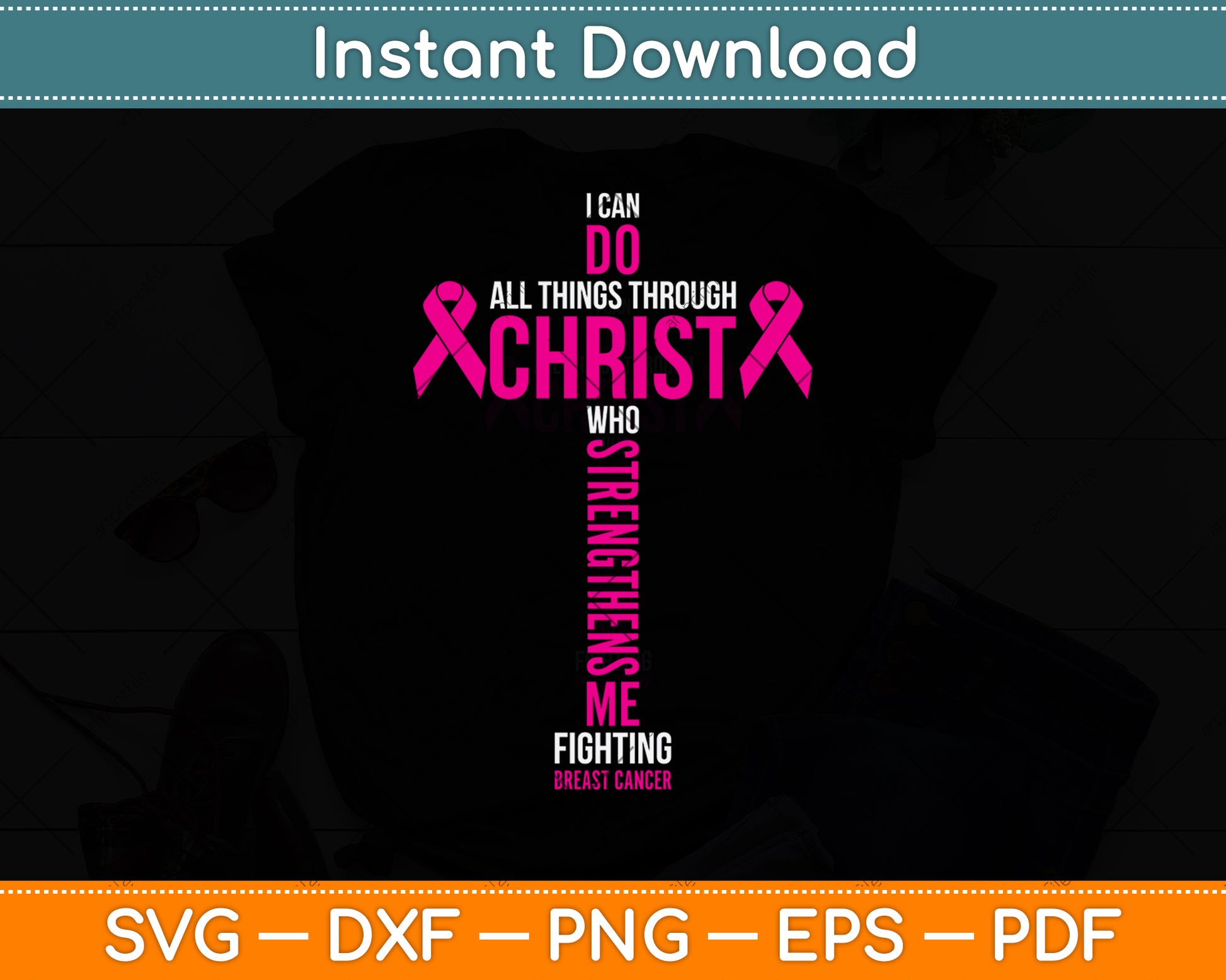 I Can Do All Things Through Christ Who Strengthens Me Fighting Svg Digital Cutting File