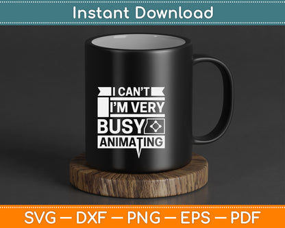 Funny animator saying SVG for 2D animator, 3D animation artist, and video editor creative printable artwork