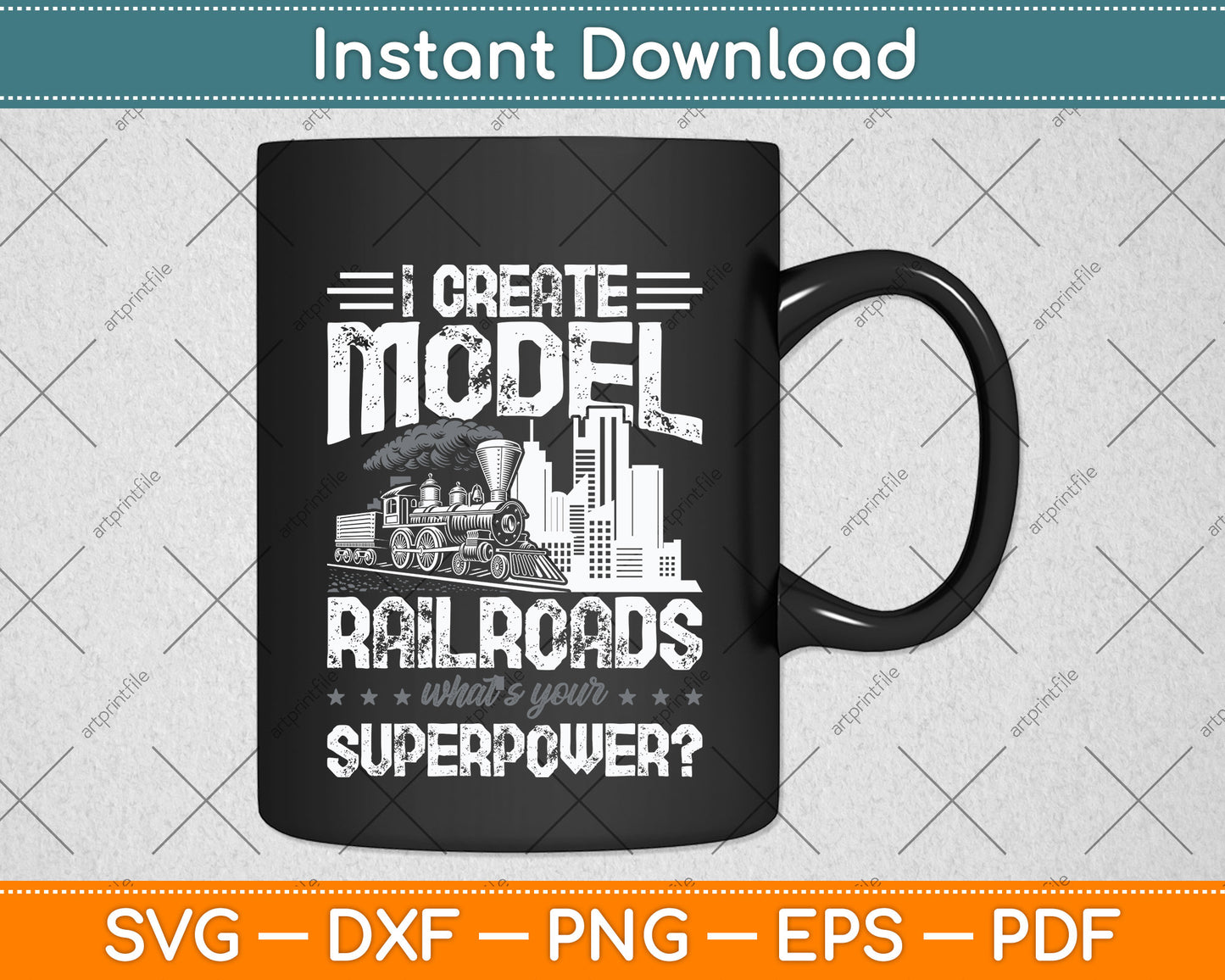 I Create Model Railroad Model Train Lover Railroad Svg Png Dxf Digital Cutting File