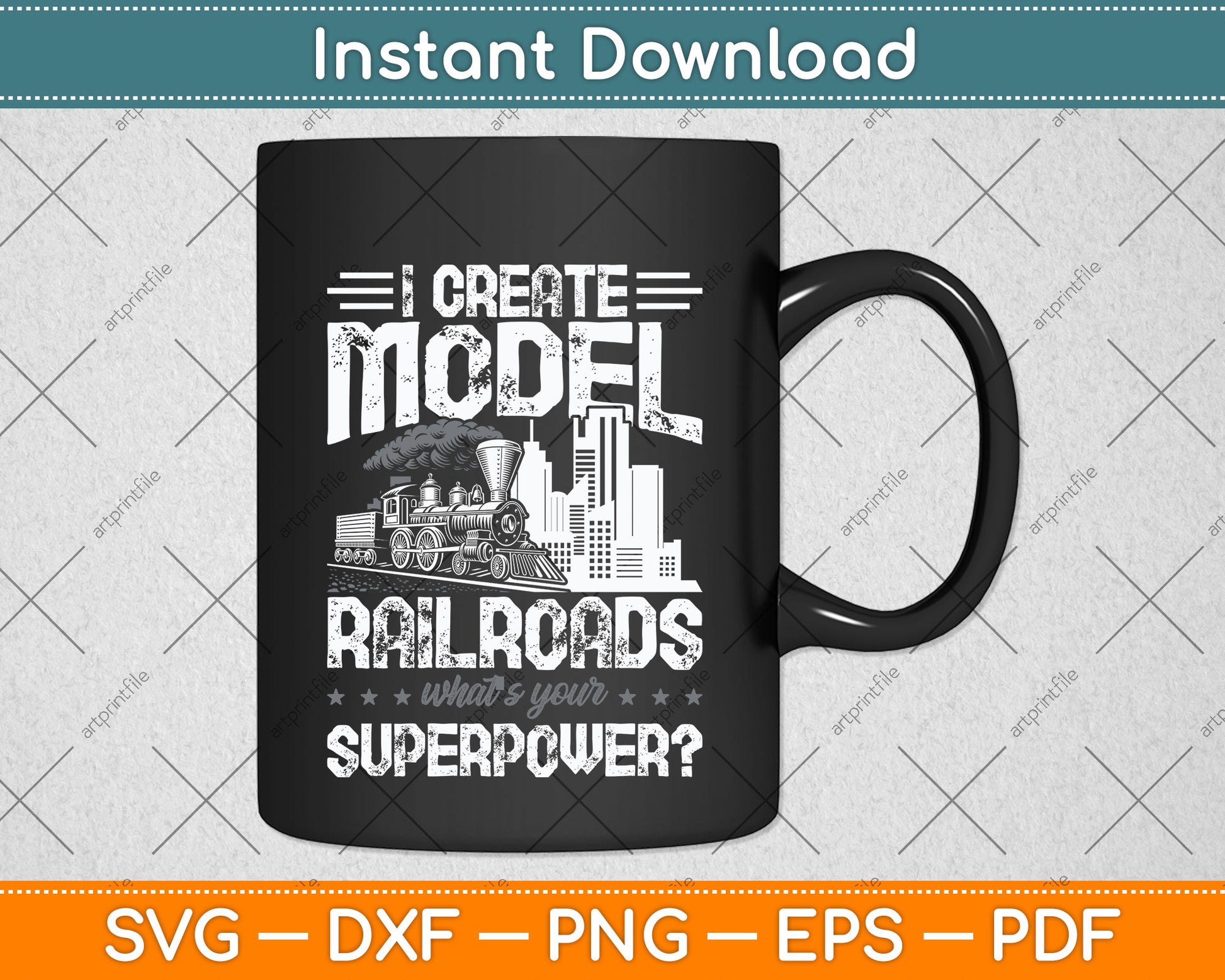 I Create Model Railroad Model Train Lover Railroad Svg Png Dxf Digital Cutting File