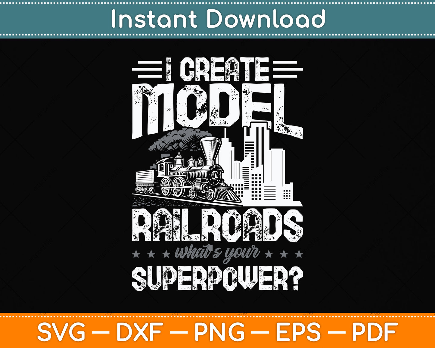 I Create Model Railroad Model Train Lover Railroad Svg Png Dxf Digital Cutting File