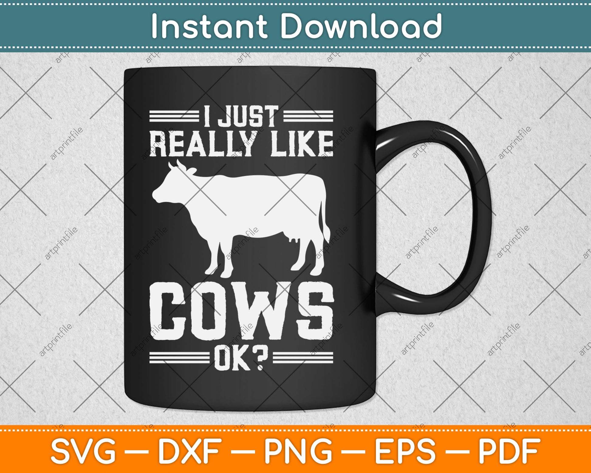 I Just Really Like Cows Ok Funny Cow Lover Svg Design Digital Cutting File