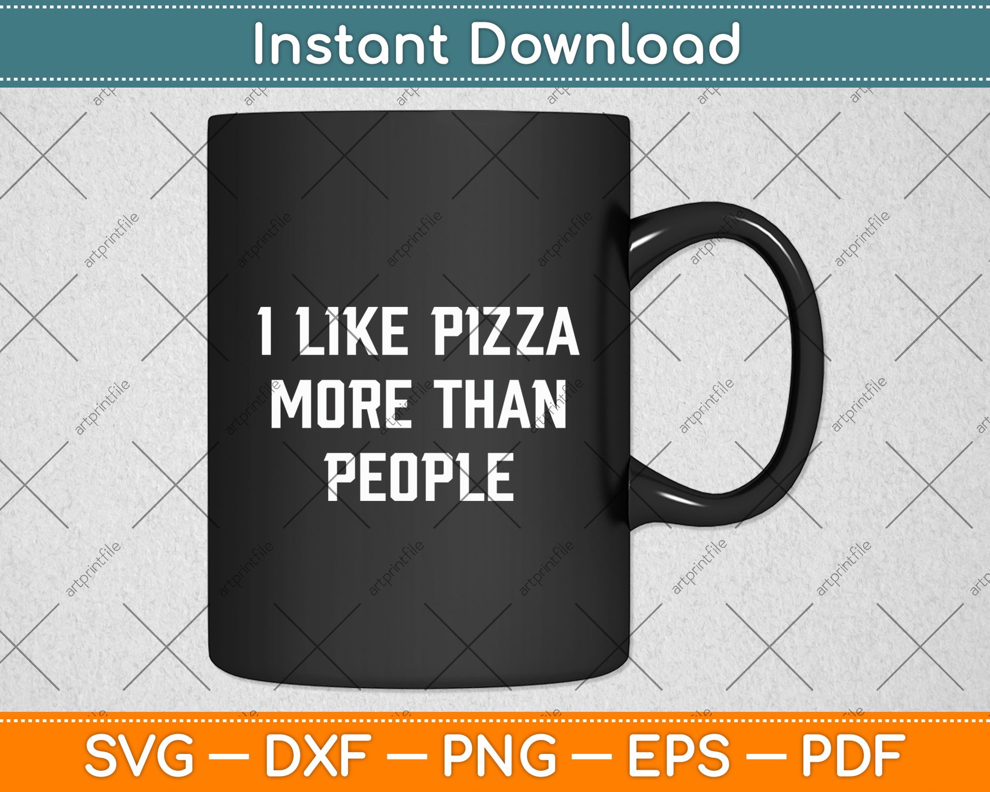 I Like Pizza More Than People Food Lover Svg Digital Cutting File