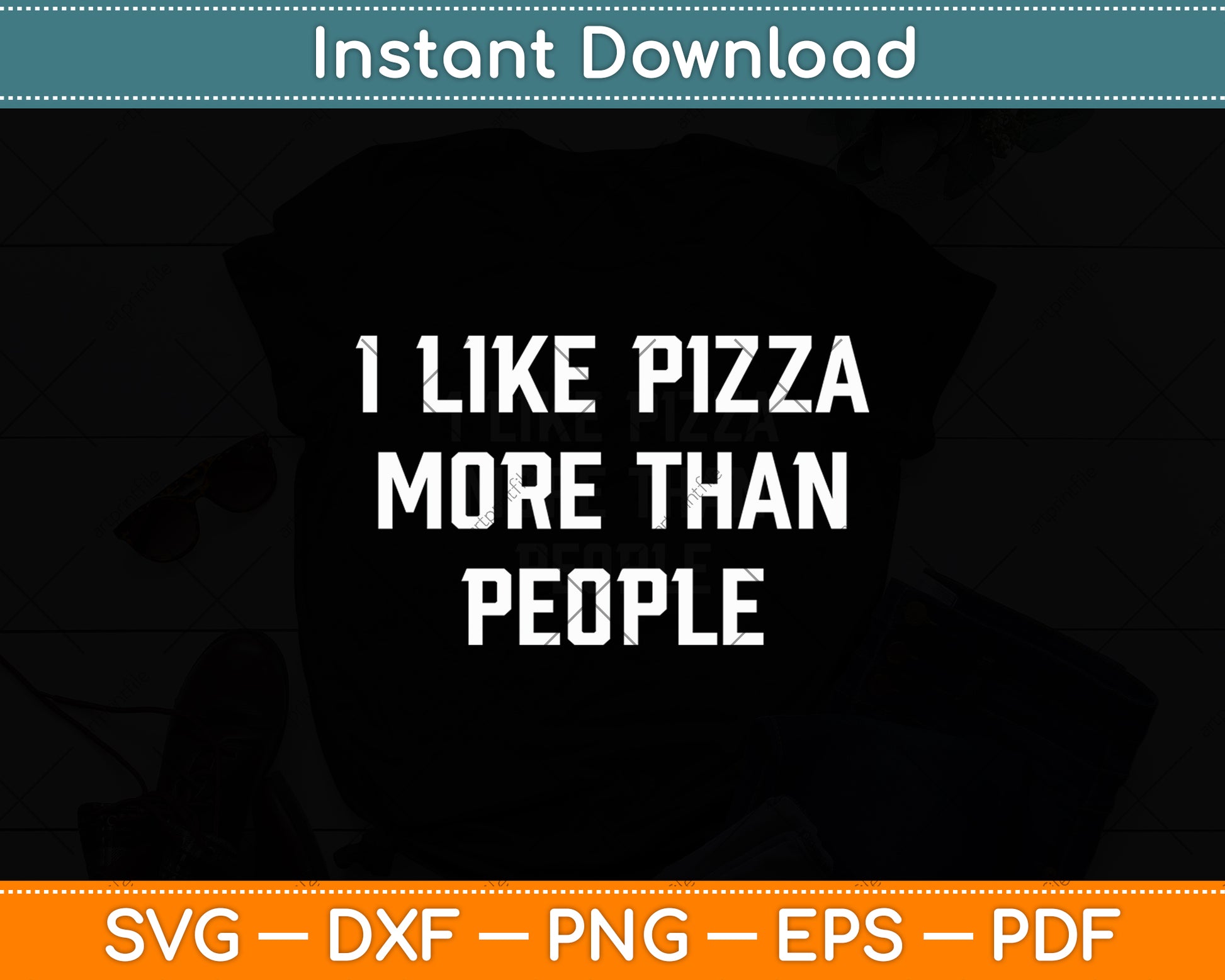 I Like Pizza More Than People Food Lover Svg Digital Cutting File
