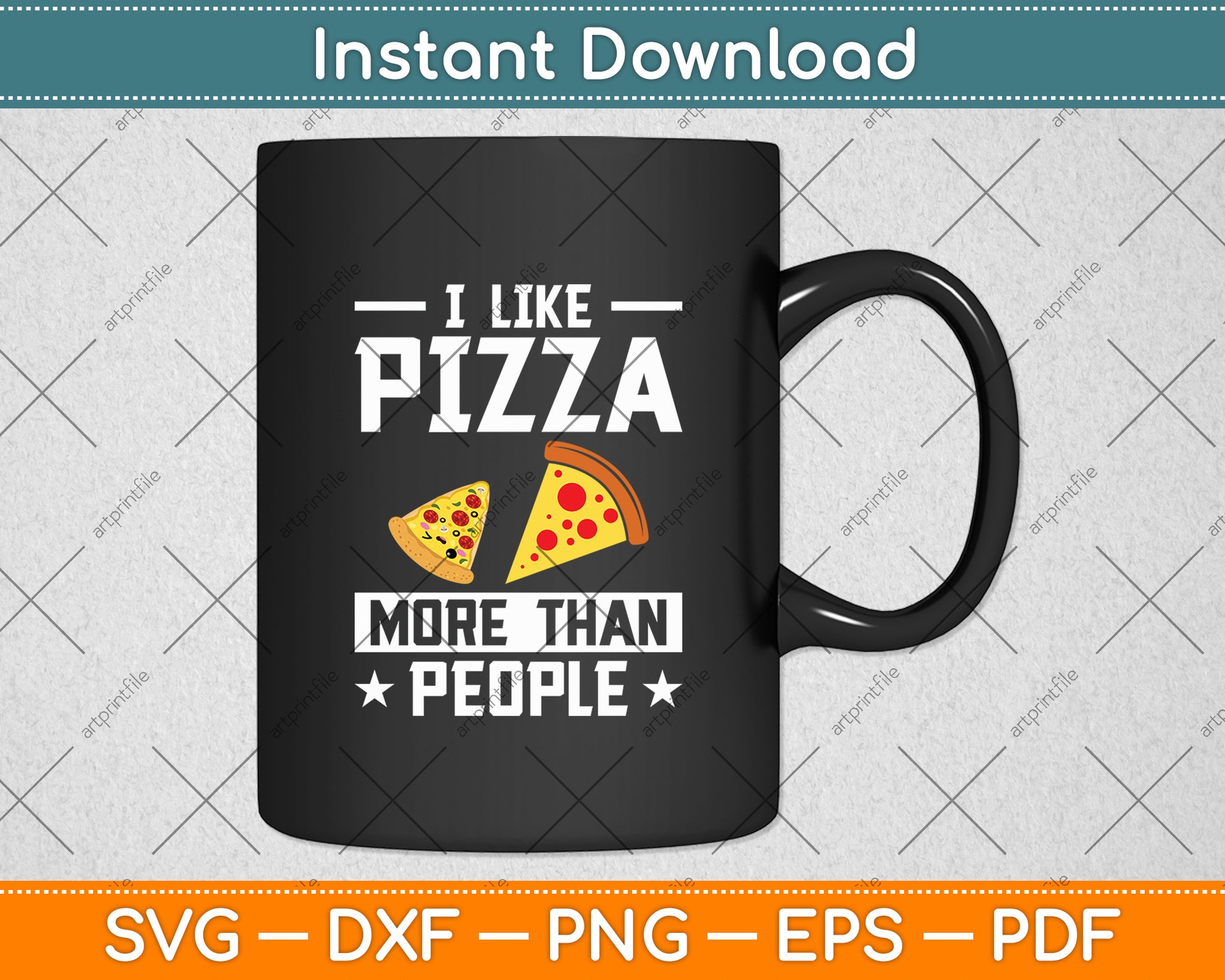 I Like Pizza More Than People Svg Digital Cutting File