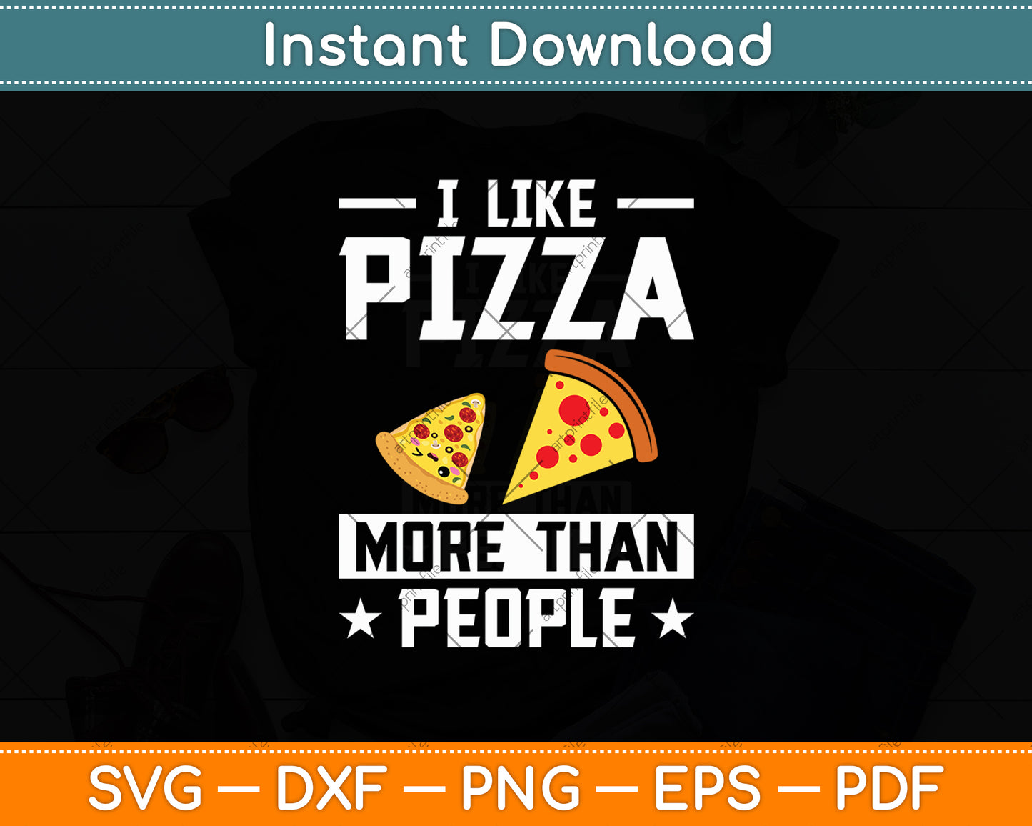 I Like Pizza More Than People Svg Digital Cutting File