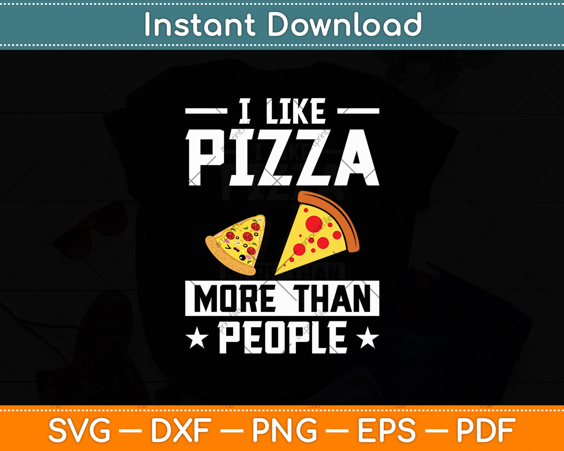 I Like Pizza More Than People Svg Digital Cutting File