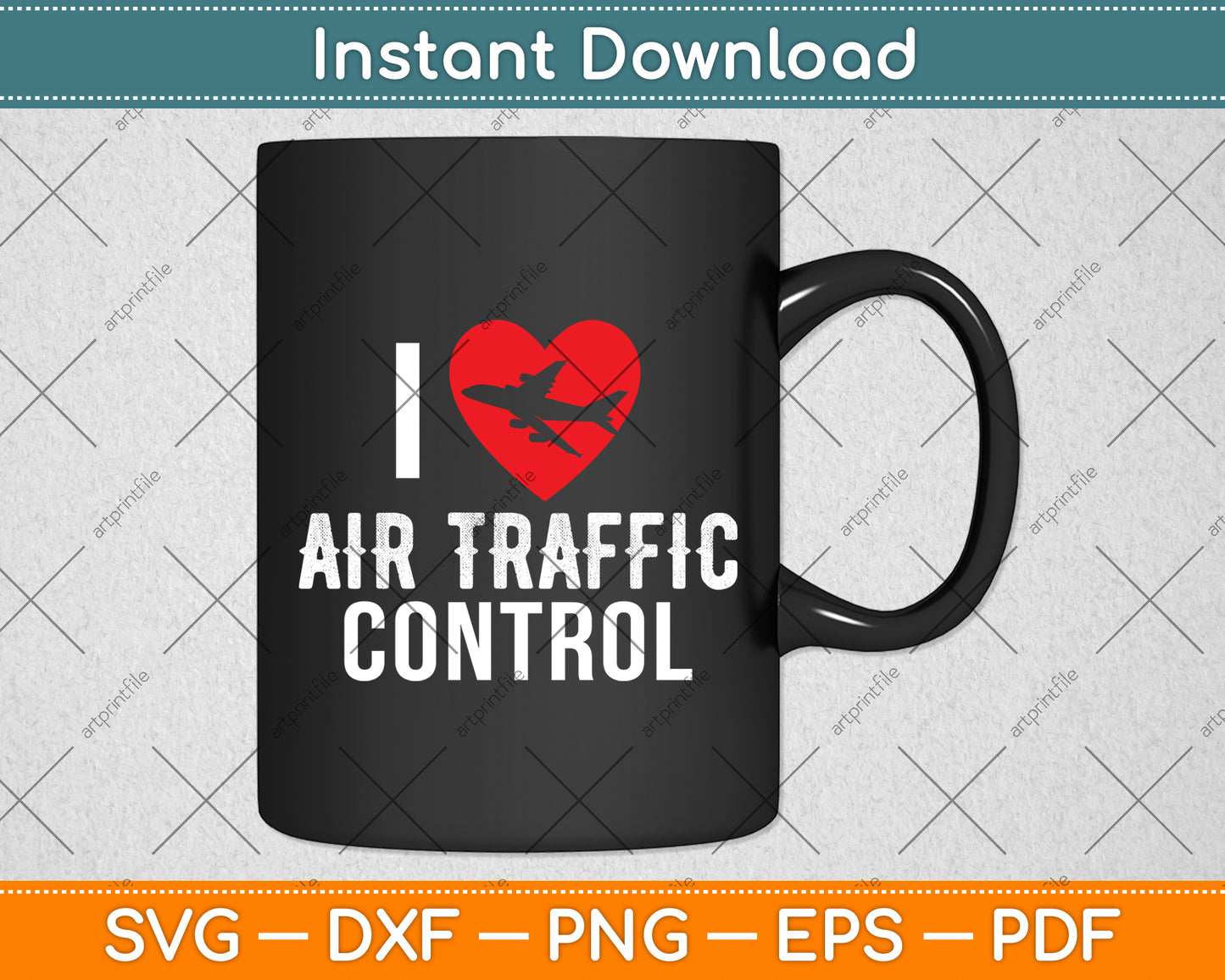 I Love Air Traffic Controller Svg Digital Cutting File