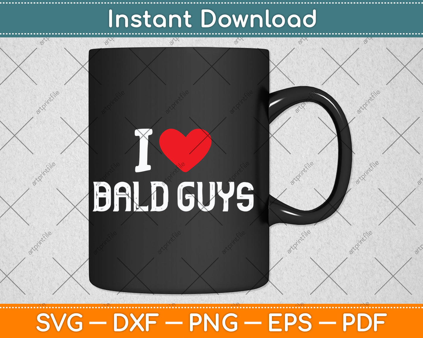 I Love Bald Guys I Heart Bald Guys Svg Digital Cutting File