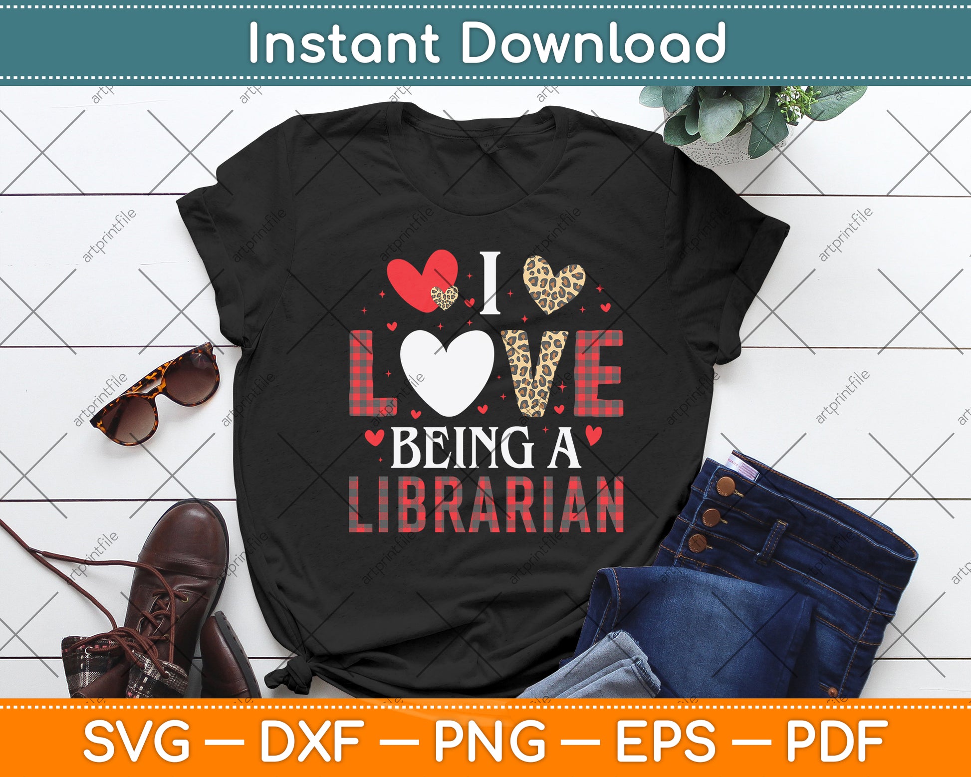 I Love Being A Librarian Svg Digital Cutting File