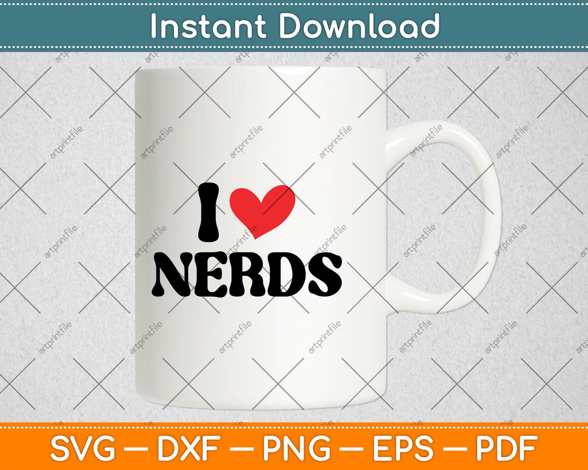 I Love Nerds Svg Digital Cutting File