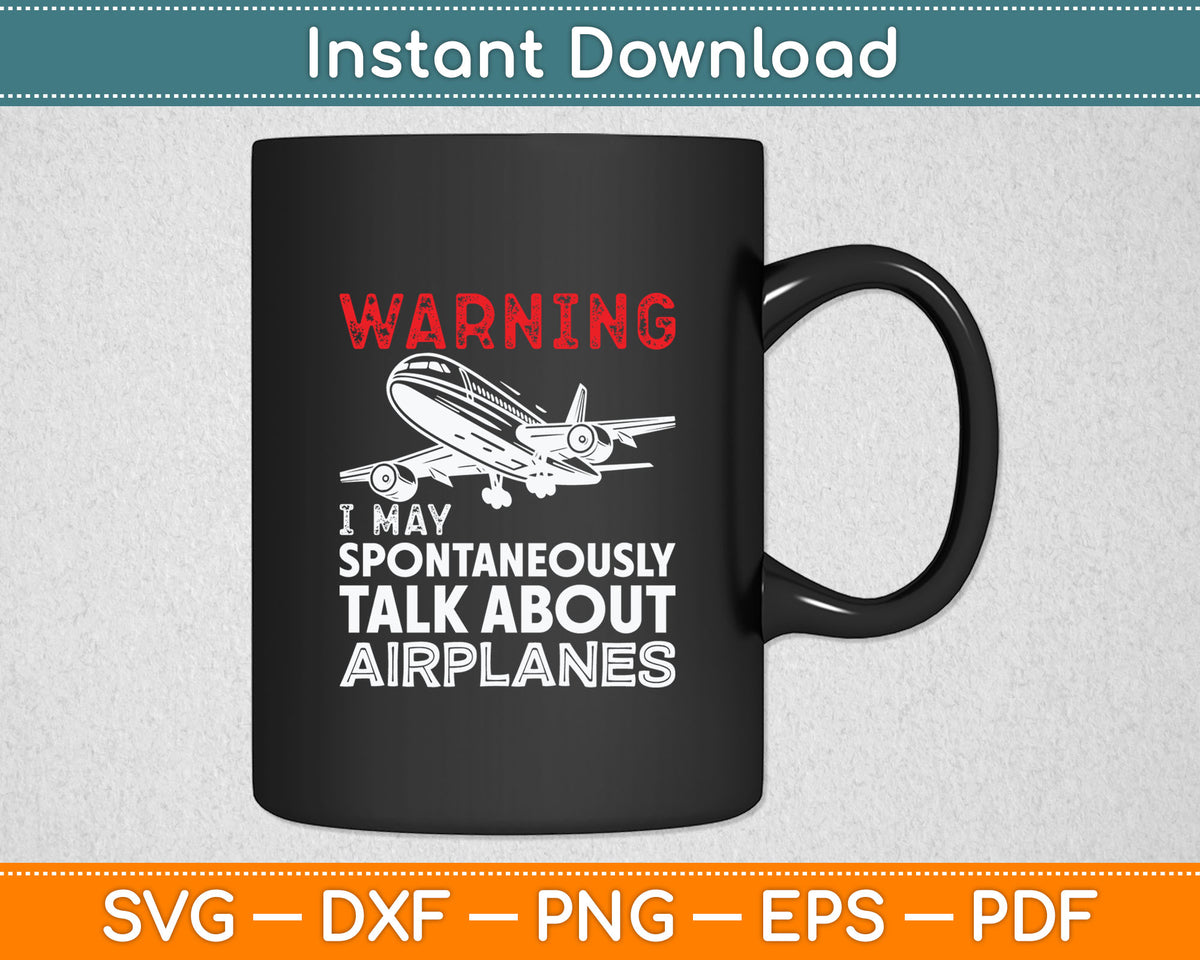 Funny Pilot Shirt - 'Warning: May Spontaneously Talk About Airplanes' Graphic Tee (Royal Blue, 2XL)