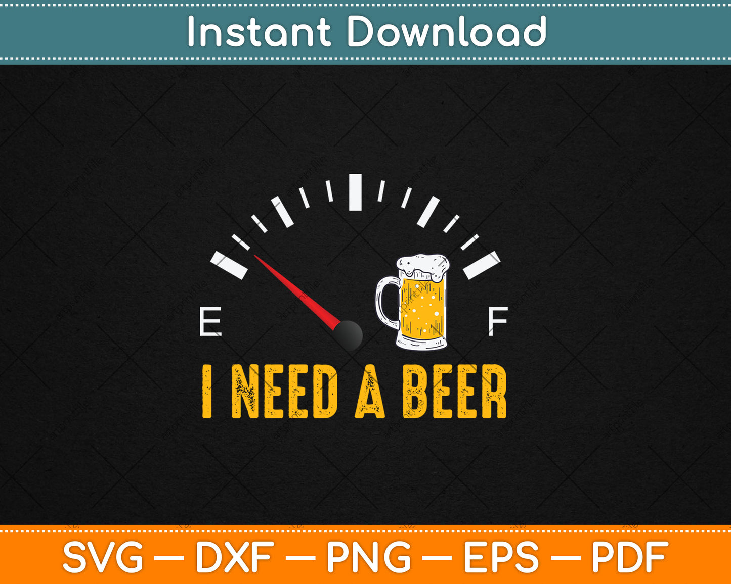 I Need A Beer Meter Alcohol Drinking Funny Brewing Hops Svg Digital Cutting File
