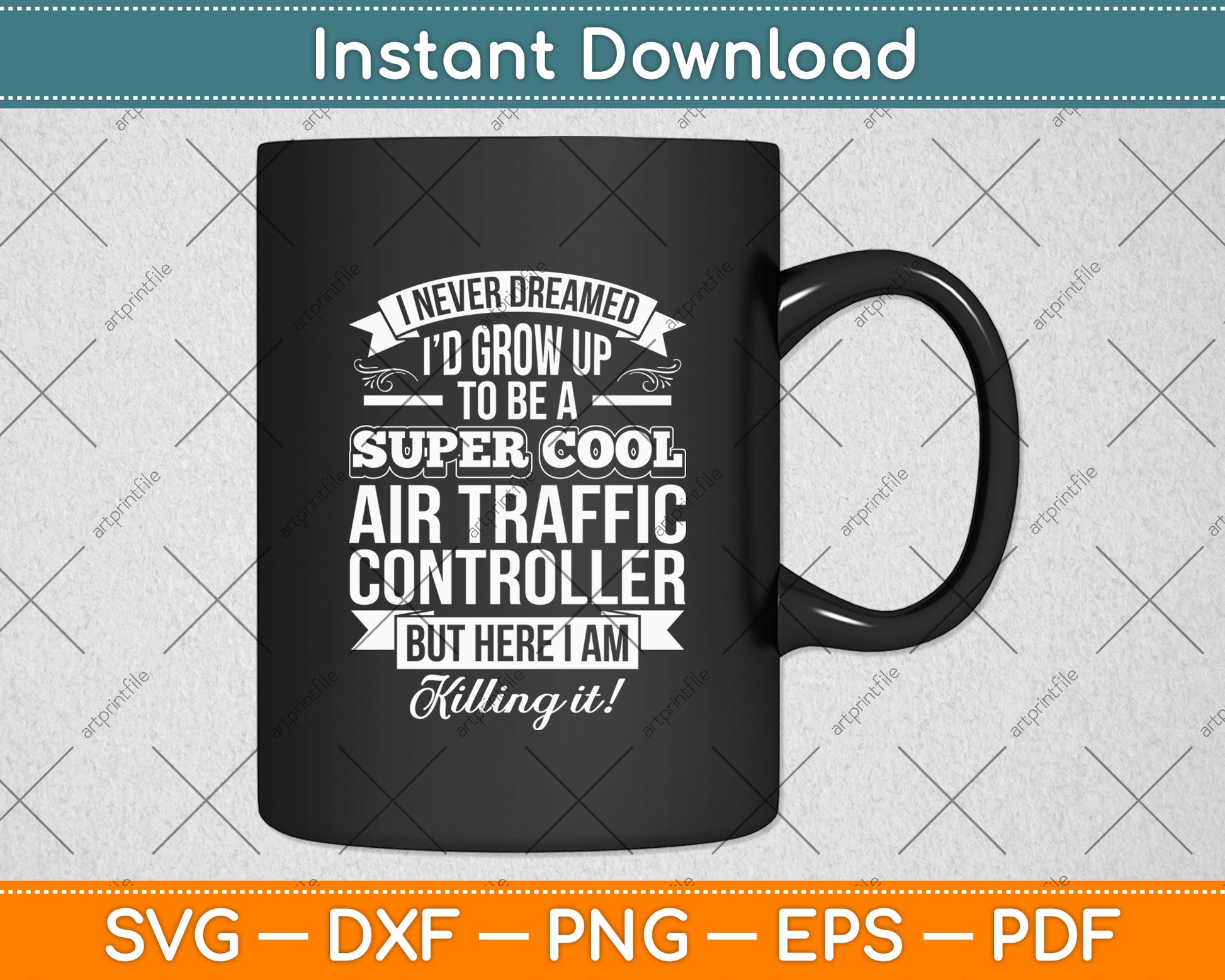 I Never Dreamed I'd Grow Up To Be A Super Cool Air Traffic Controller Svg Cutting File