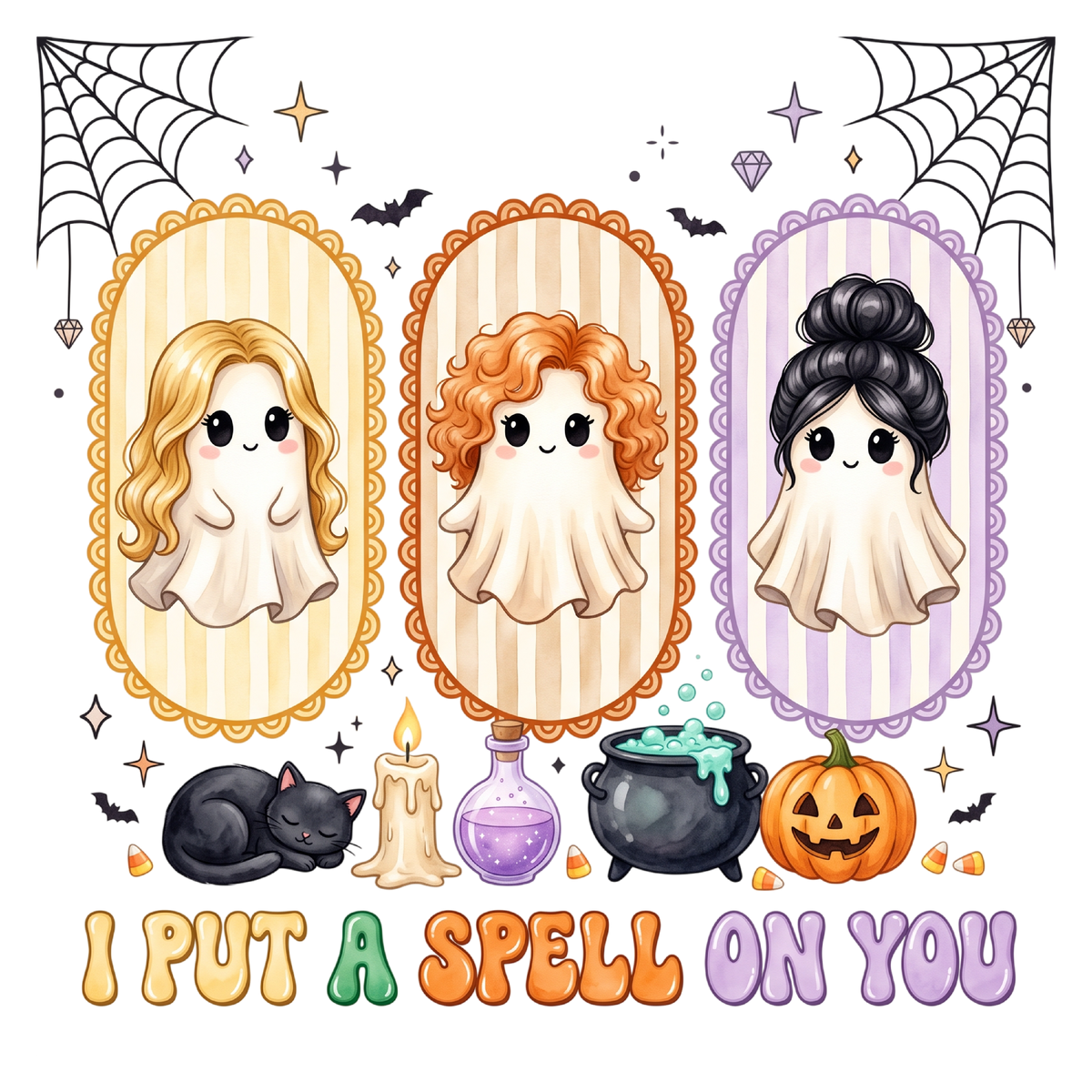 I Put A Spell On You Halloween Ghost PNG