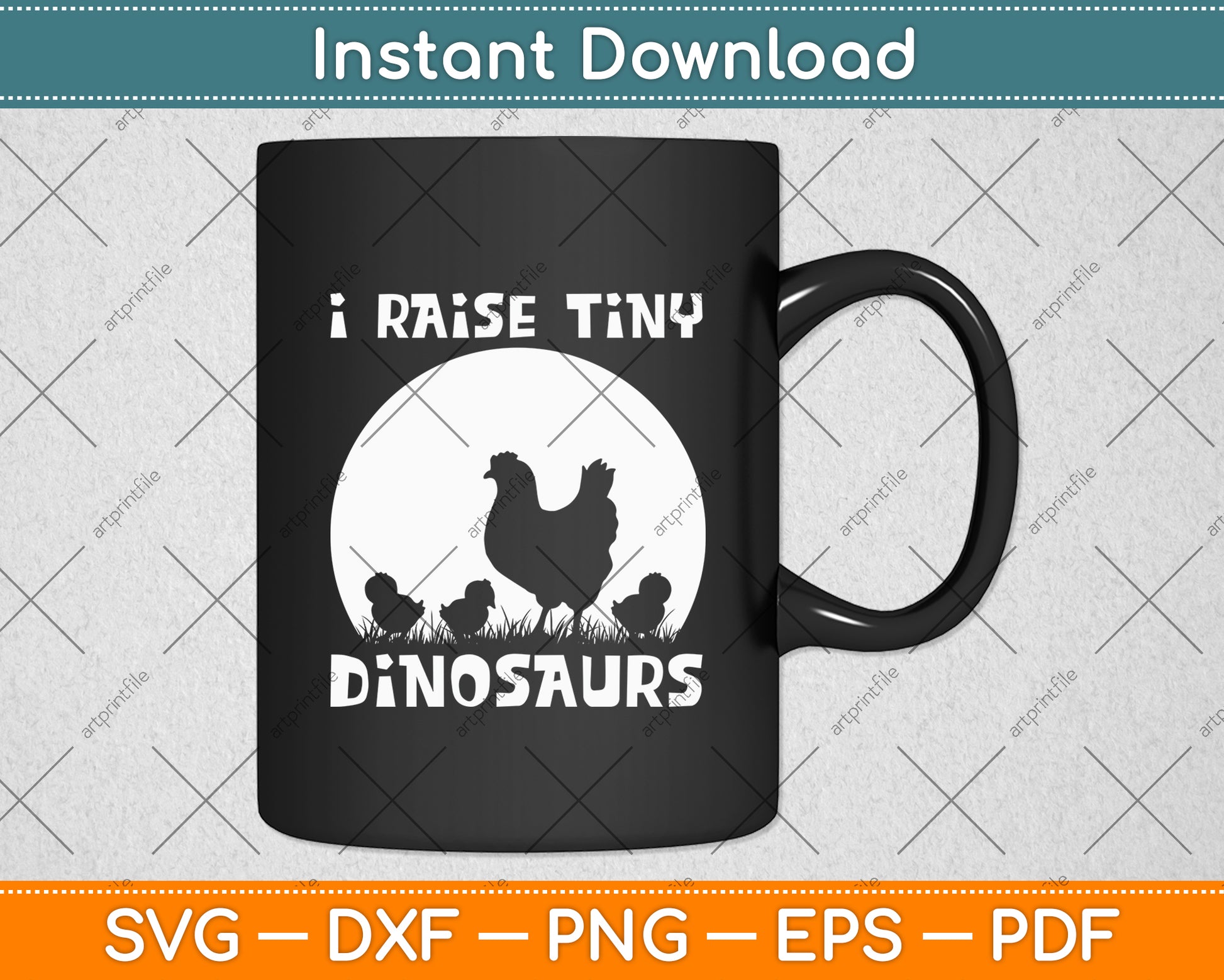 I Raise Tiny Dinosaurs Farm Lover Chicken Farmer Funny Svg Digital Cutting File