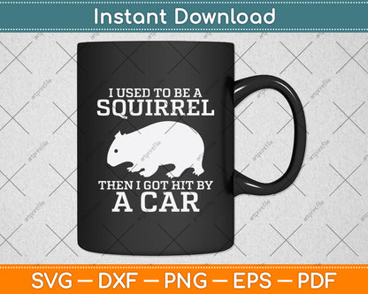 I Used To Be A Squirrel Then I Got Hit By A Car Svg Png Dxf Digital Cutting File
