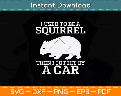 I Used To Be A Squirrel Then I Got Hit By A Car Svg Png Dxf Digital Cutting File