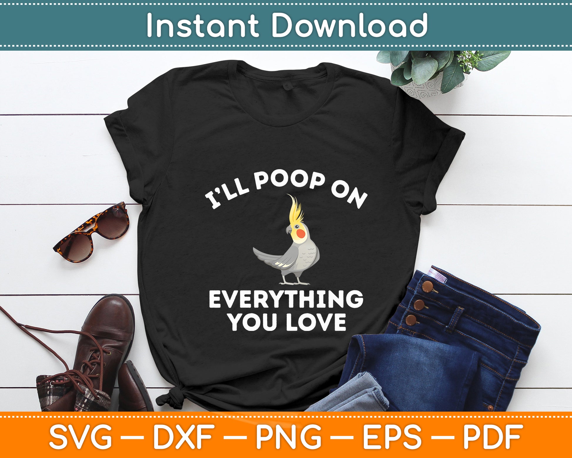 I Will Poop On Everything Conure Parrot Bird Funny Svg Digital Cutting File