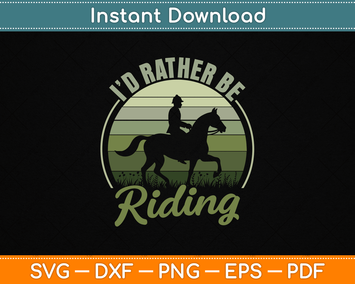 I’d Be Rather Be Riding Funny Svg File