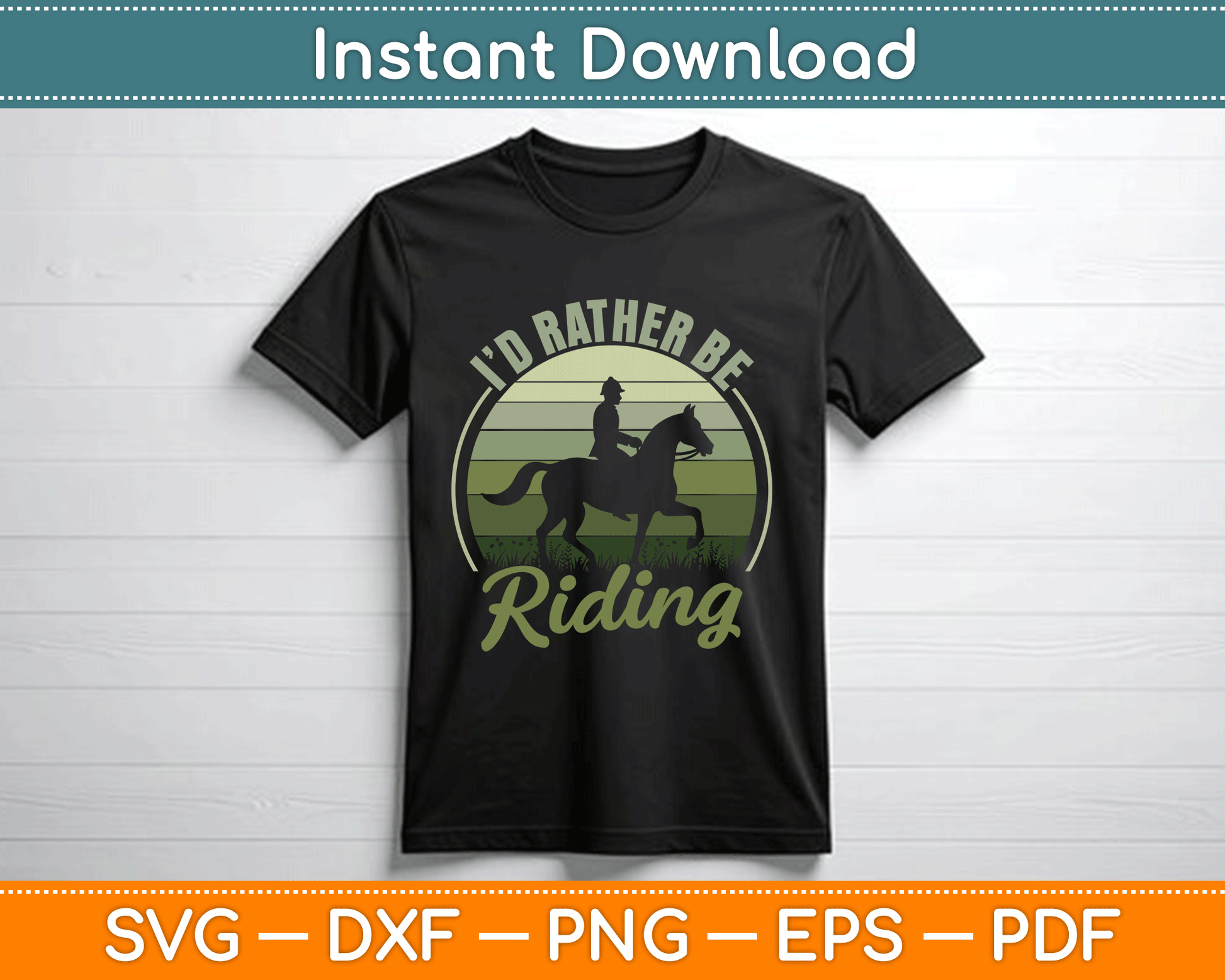 I’d Be Rather Be Riding Funny Svg Digital File