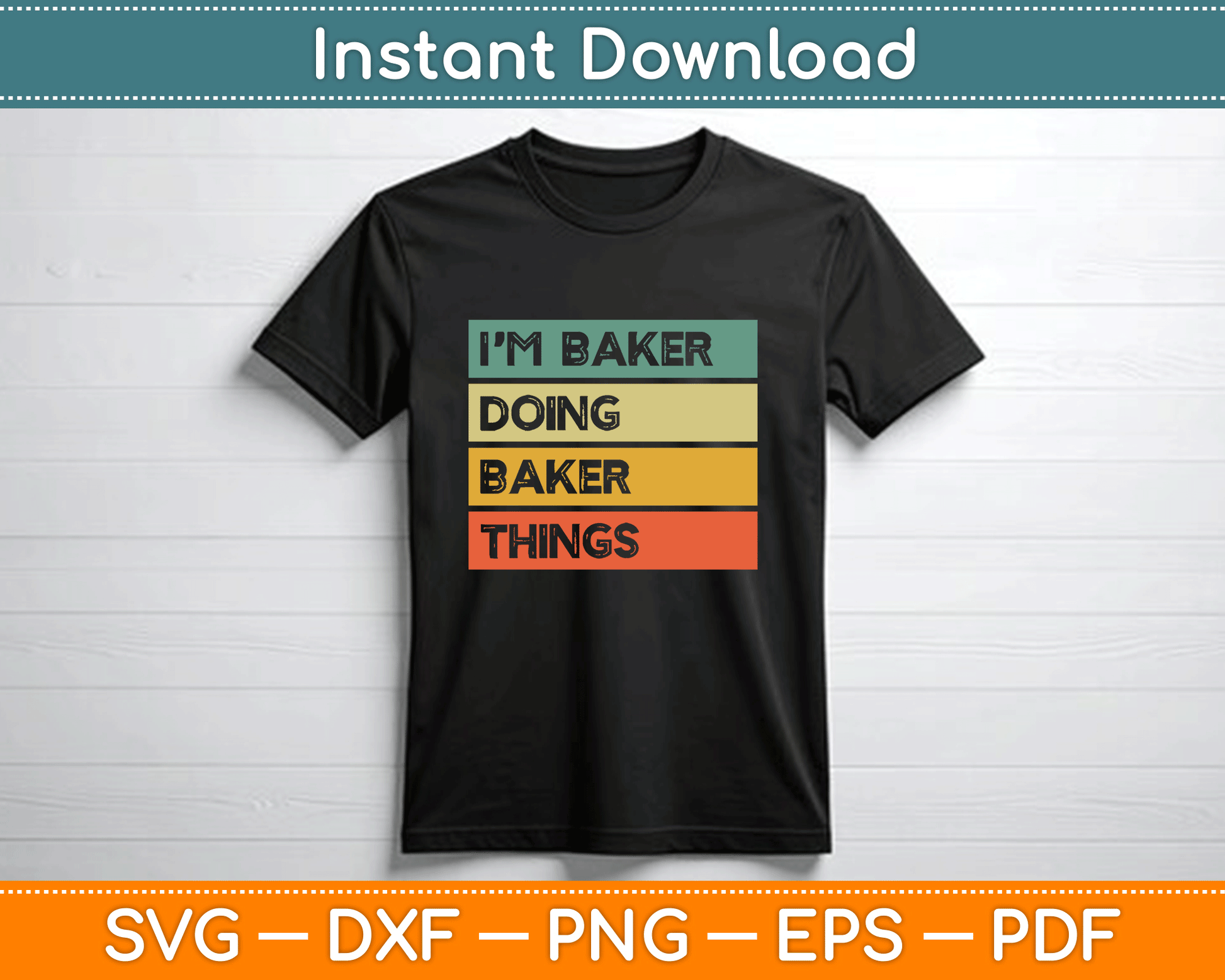 Baking enthusiast SVG digital download for T-shirt, apron, and mug printing