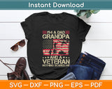 I'm A Dad Grandpa And Veteran Nothing Scares Me American Flag Svg Digital Cutting File