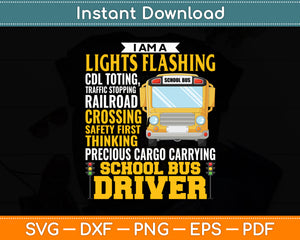 I’m A Lights Flashing School Bus Driver School Bus Driver Svg Digital Cutting File