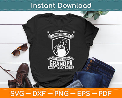 I'm A Locksmith Grandpa Like A Normal - Except Much Cooler Svg Digital Cutting File