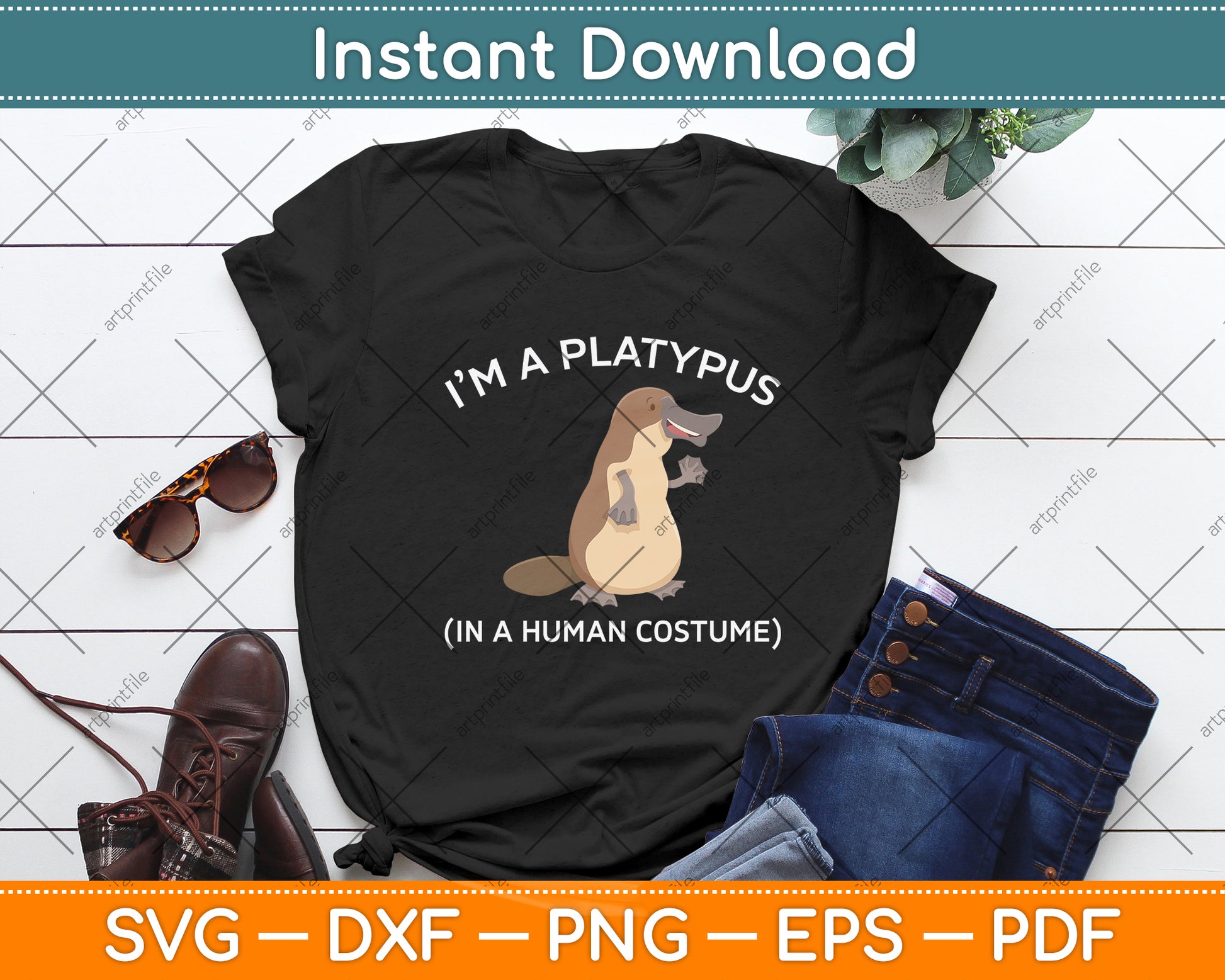 I’m A Platypus In A Human Svg Png Dxf Digital Cutting File