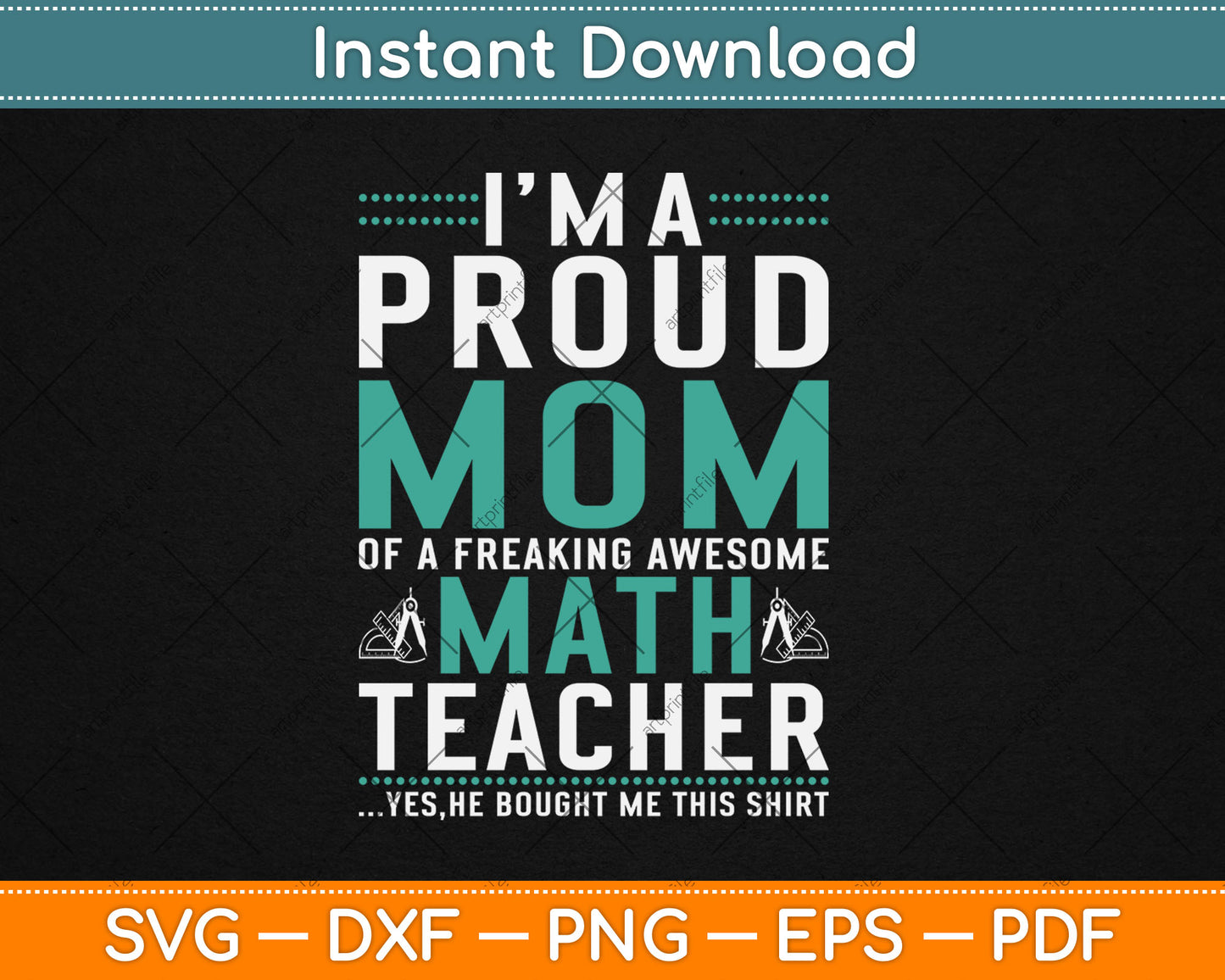 I’m A Proud Mom for Mom Math Solver Mother's Day Svg Digital Cutting File