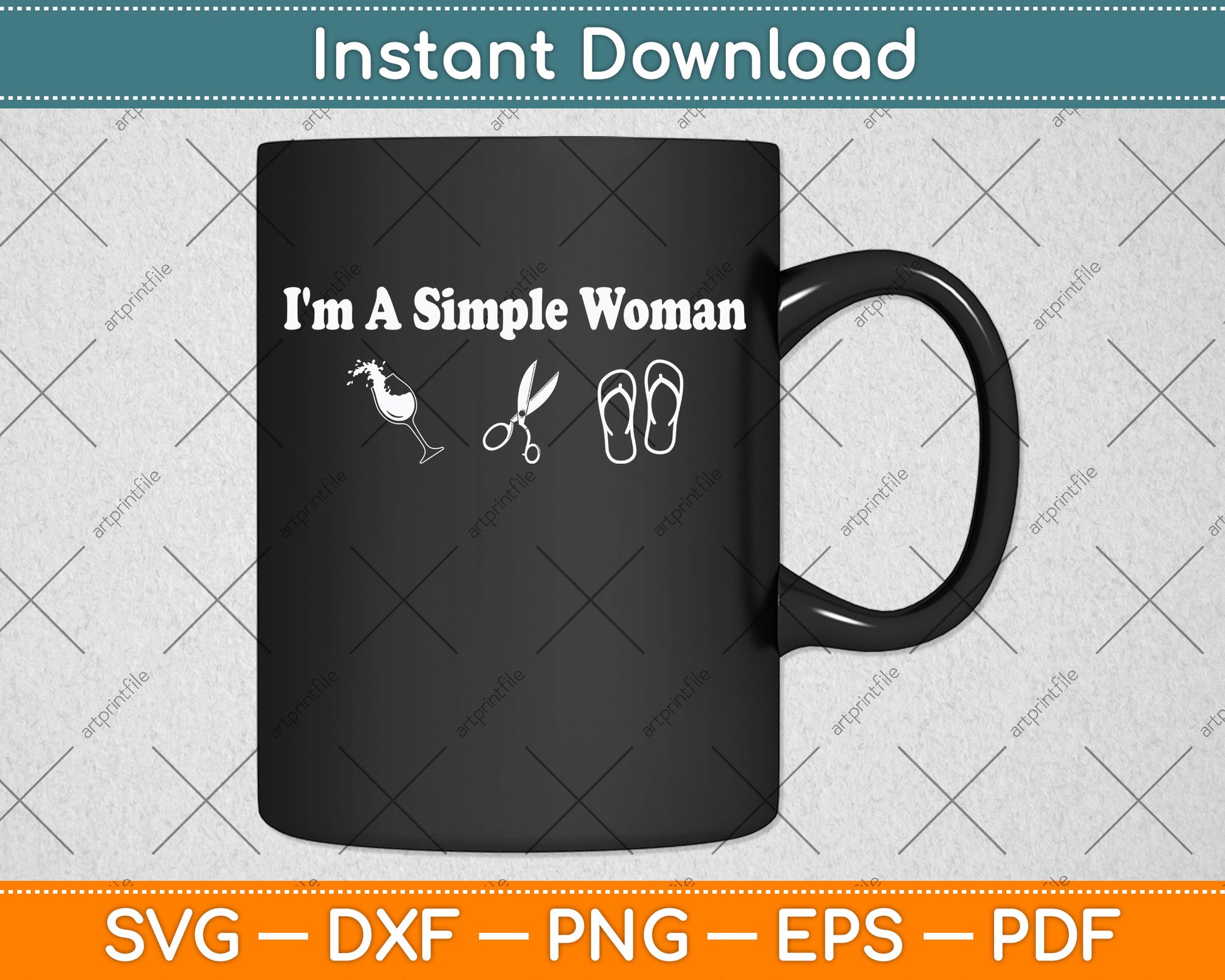 I'm A Simple Woman Svg Png Dxf Digital Cutting File