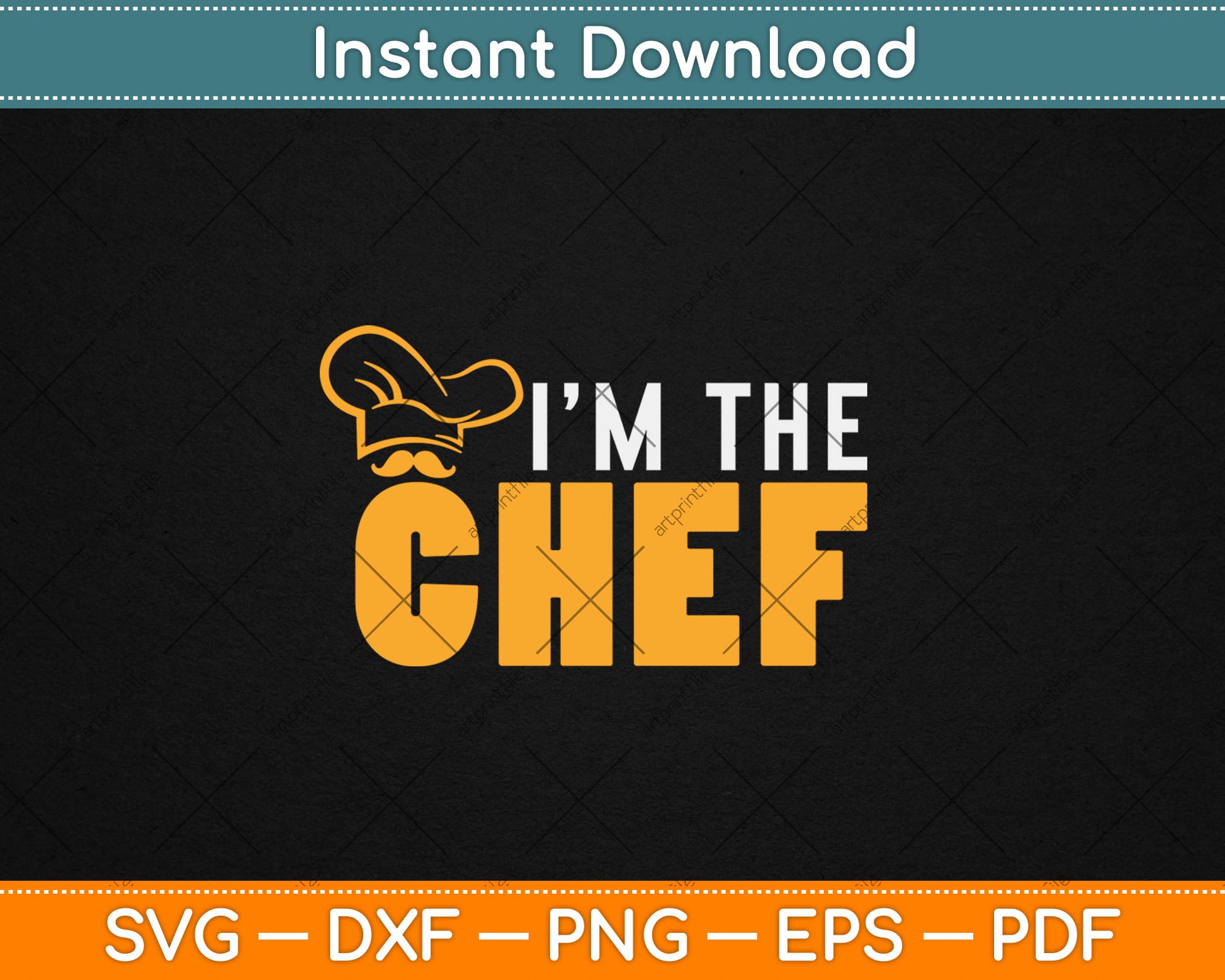 I'm The Chef Cooking Cook Funny Chef Svg Digital Cutting File