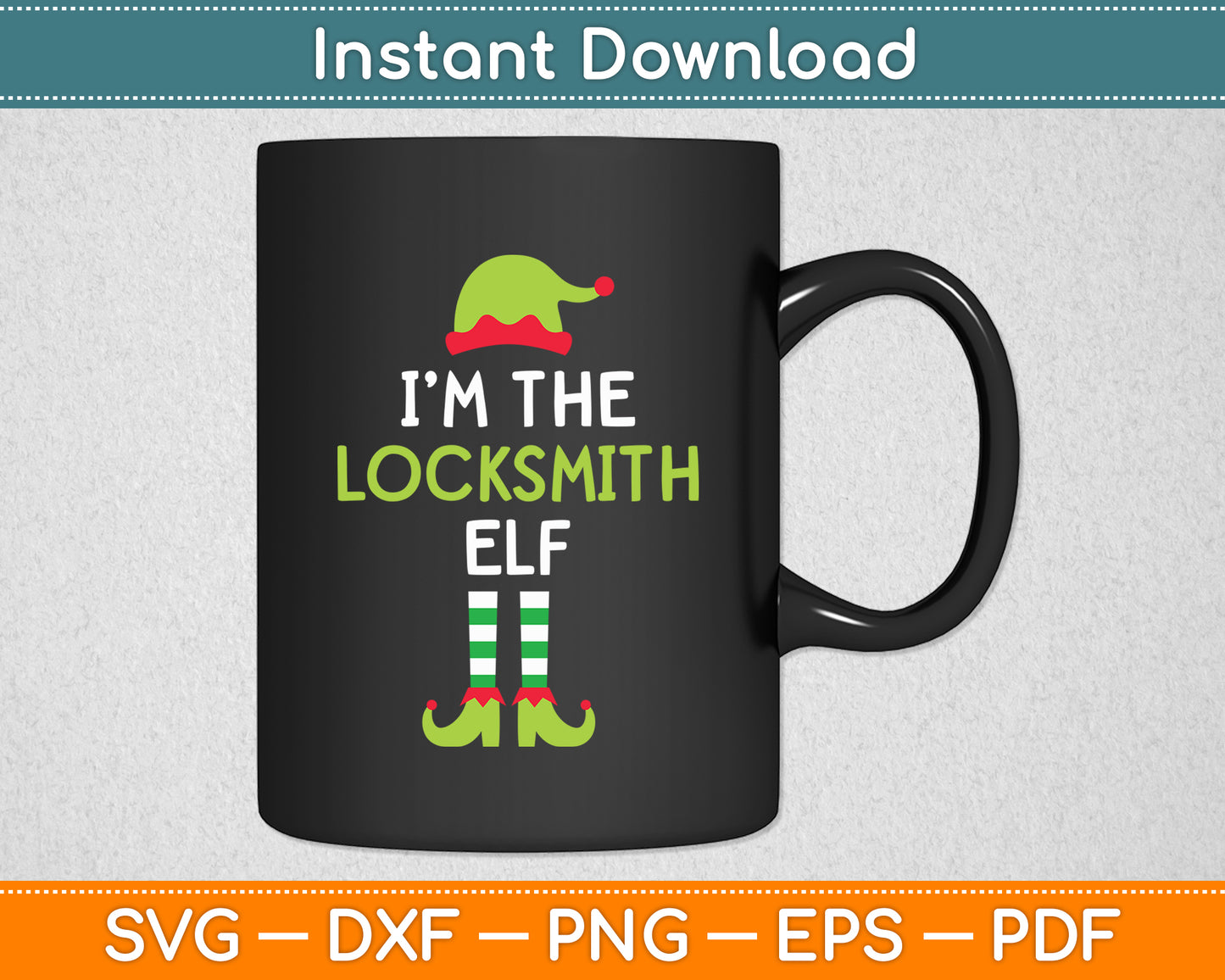 I'm The Locksmith Elf Christmas Pajama Funny Svg Digital Cutting File