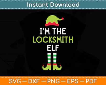 I'm The Locksmith Elf Christmas Pajama Funny Svg Digital Cutting File