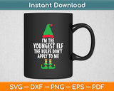 I'm The Youngest Elf Matching Family Christmas Svg Digital Cutting File