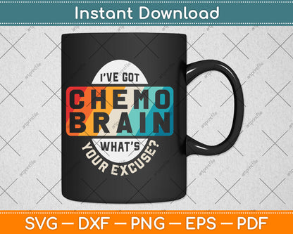 I’ve Got Chemo Brain What’s Your Excuse Cancer Awareness Svg Digital Cutting File