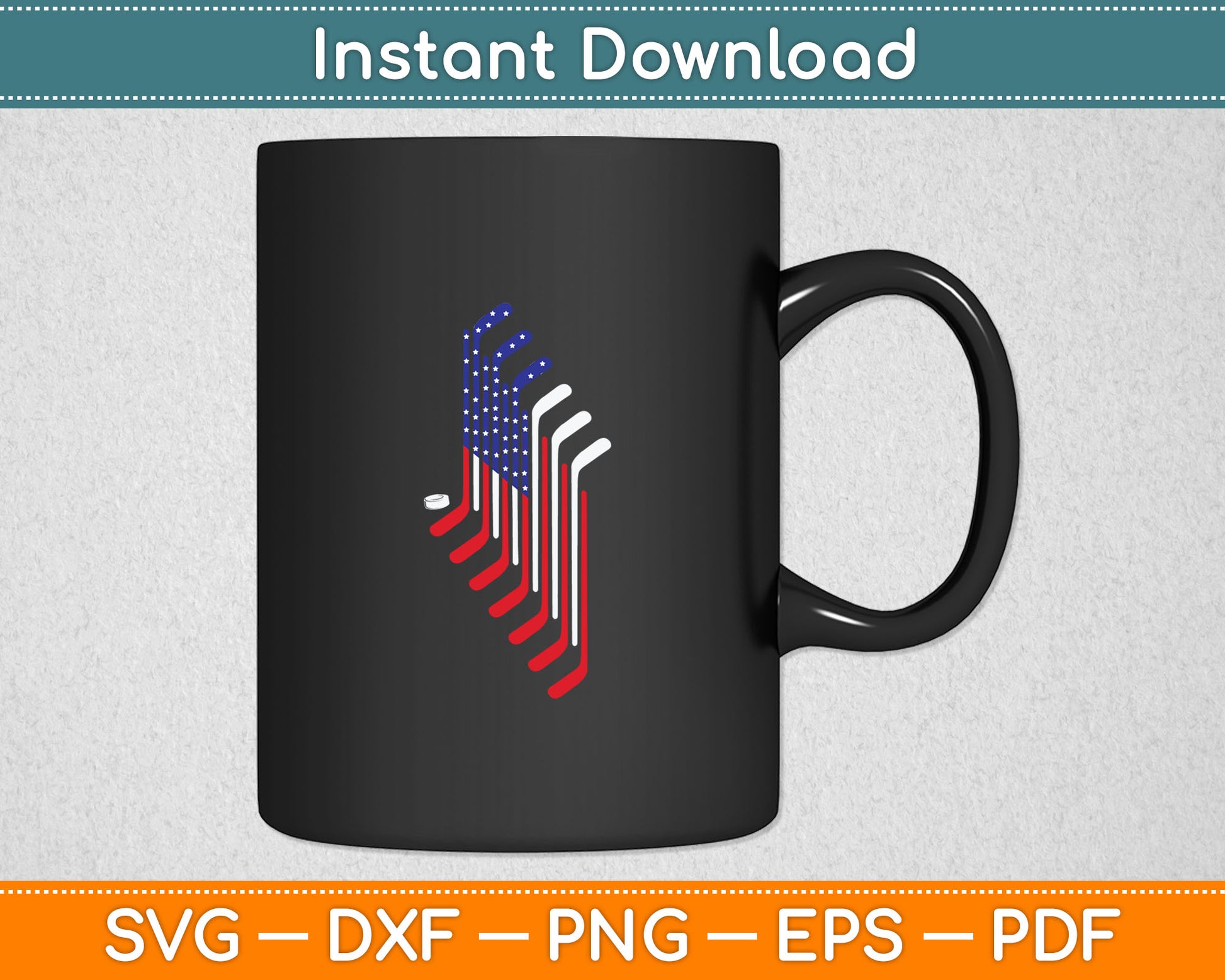 Ice Hockey American Hockey Flag Sport Player Gift Svg Digital Cutting File