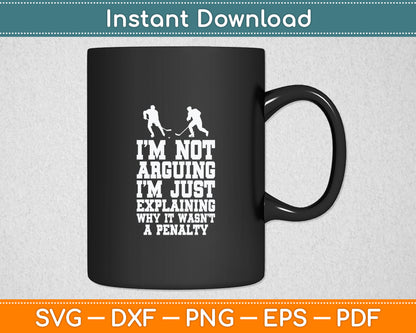 Ice Hockey Player Arguing Penalty Forward Defensemen Funny Svg Digital Cutting File