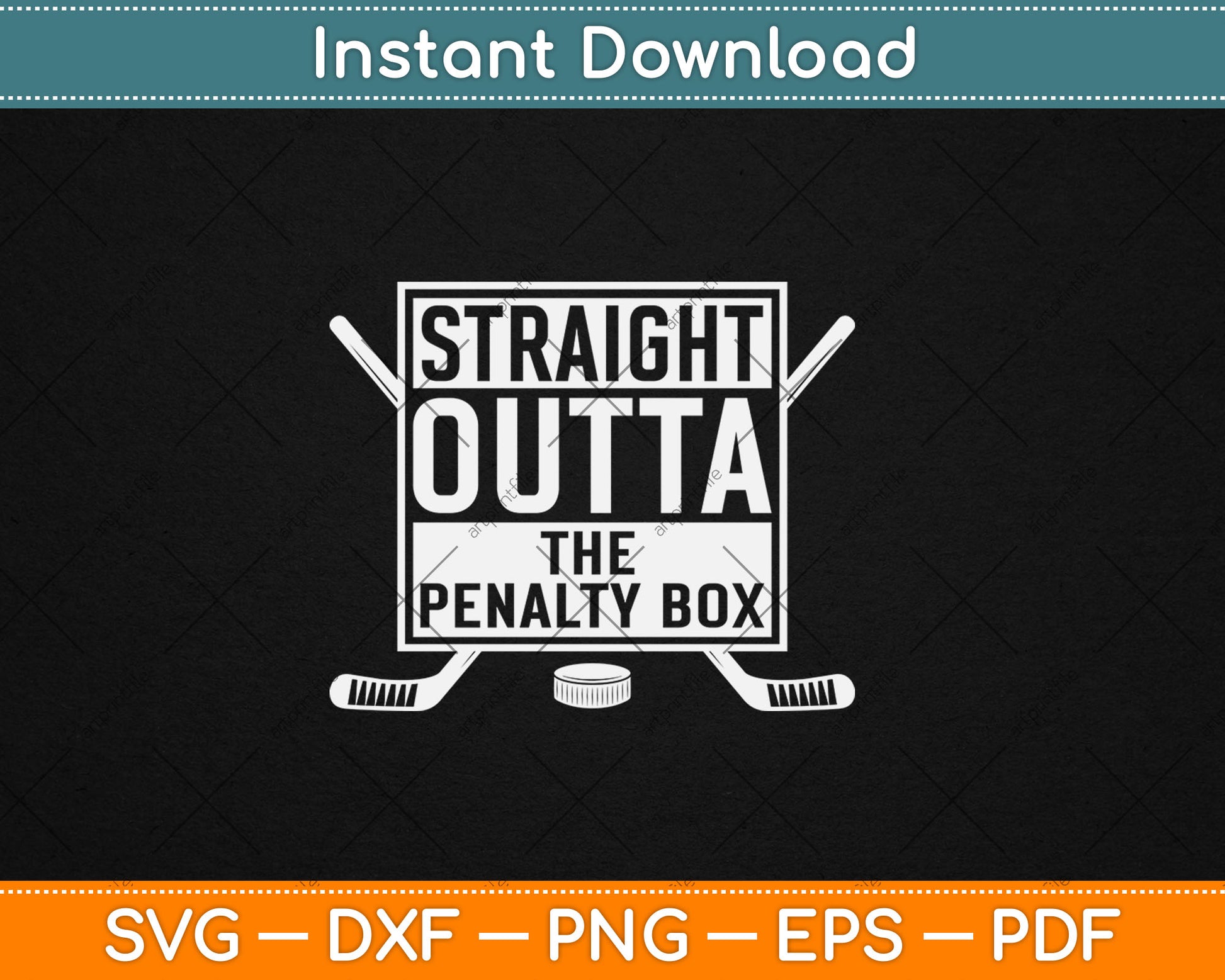 Ice Hockey Player Gift Straight Outta The Penalty Box Svg Digital Cutting File